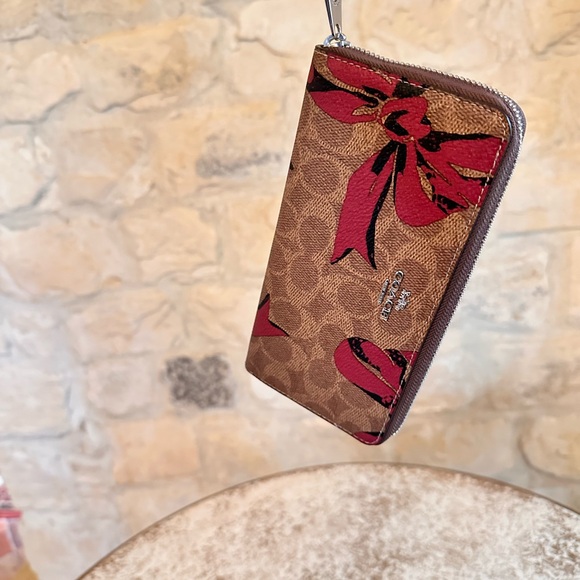 Coach Bow Gallery Signature Tote Handbag Wallet Set Brown Pink NWT - Picture 17 of 17